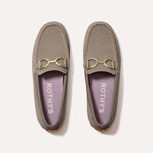 Rothy's The Double Bit Driver - Latte Micro Check Size 5